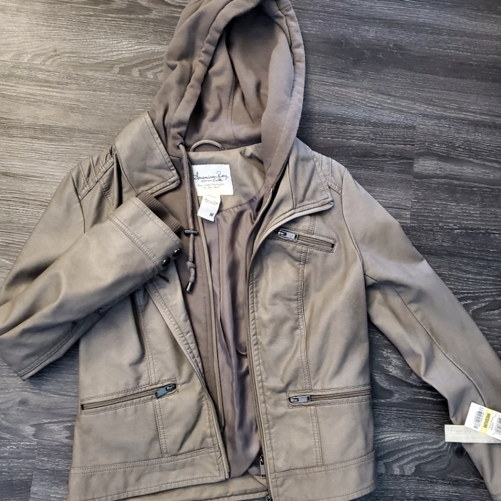 Pleather Zip Up Jacket